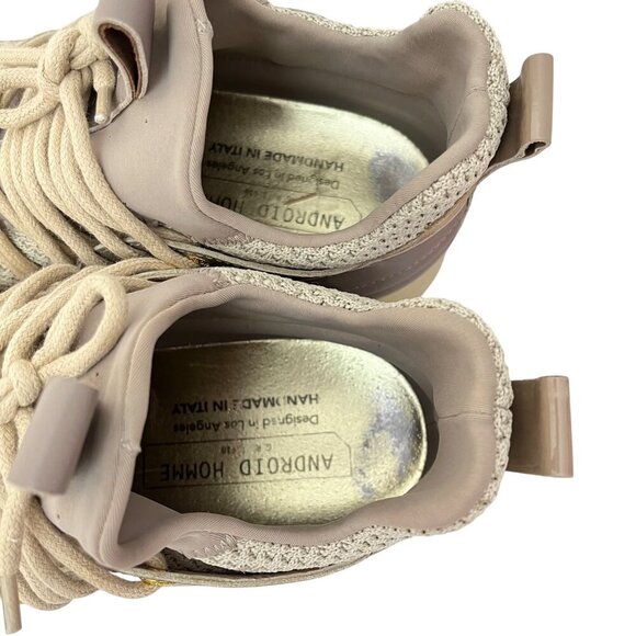 Android‎ Homme Handmade Italian Beige & Taupe Sneakers - Picture 4 of 8